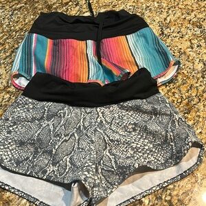 Crazy Train Multicolor Striped Women's Shorts